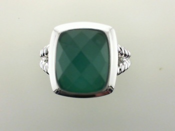 Alternatives to Diamond Engagement Rings Green Agate Ring-98
