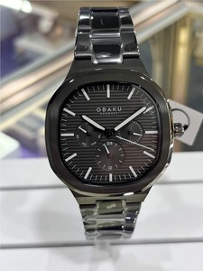 photo of Gents Obaku multi function gray watch with octagon dial item 001-815-00292
