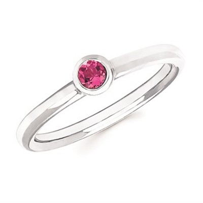 photo number one of Sterling silver pink tourmaline ring item 001-220-00631