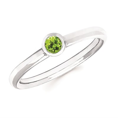 photo number one of Sterling silver peridot ring item 001-220-00645