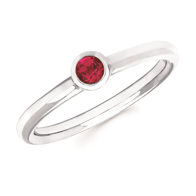 photo number one of Sterling Silver ruby ring item 001-220-00710