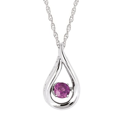 photo number one of Shimmering Lab Created Alexandrite silver pendant w/ 18