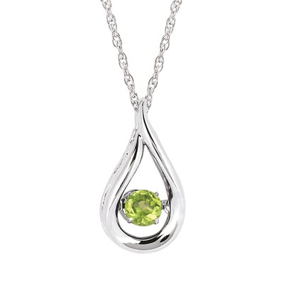 photo number one of Sterling Silver 18'' chain with Shimmering peridot pendant item 001-230-01161