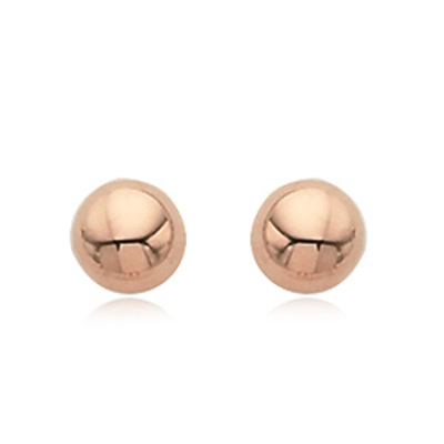 photo number one of 14 karat rose gold 10mm button earrings item 001-315-00623