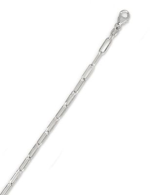 photo number one of 14 karat white gold 20'' 2.1mm paperclip style chain item 001-330-01051