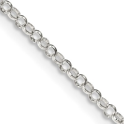 photo number one of Sterling silver 2mm rolo chain with 2'' extension item 001-705-01892