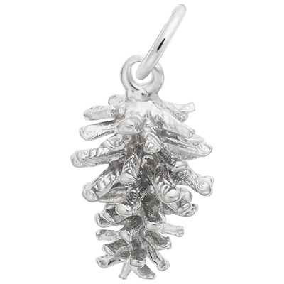 photo number one of Sterling silver pine cone charm item 001-710-01267