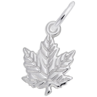 photo number one of Sterling silver maple leaf charm item 001-710-01500