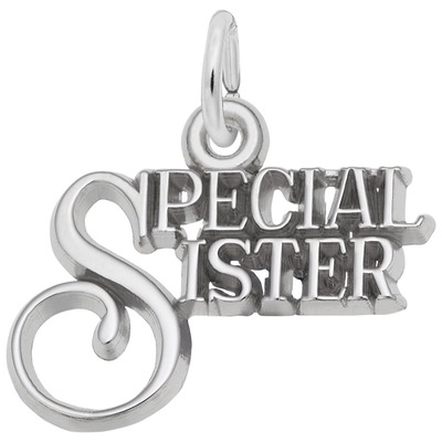 photo number one of Sterling silver special sister charm item 001-710-02391