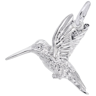 photo number one of Sterling silver Hummingbird charm item 001-710-02609