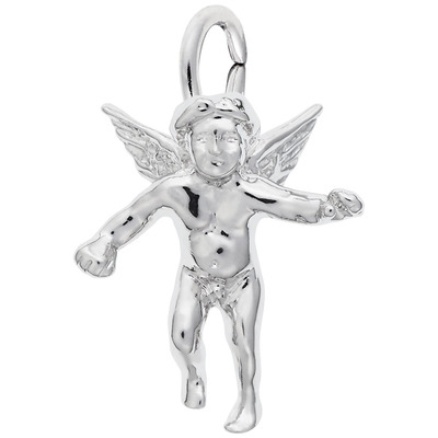 photo number one of Sterling silver angel charm item 001-710-02680