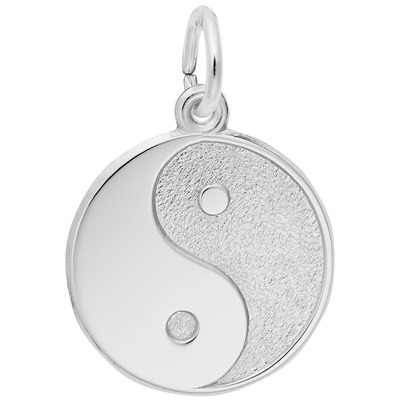 photo number one of Sterling silver YingYang charm item 001-710-02694