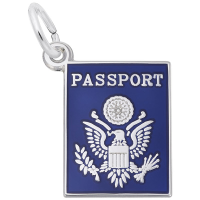 photo number one of Sterling silver passport charm item 001-710-02727