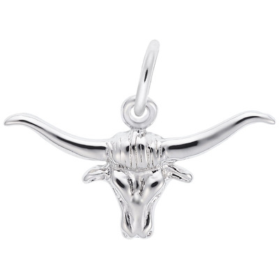 photo number one of Sterling silver steer head charm item 001-710-02952