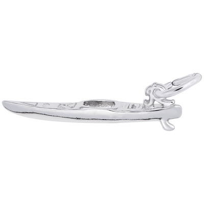photo number one of Sterling silver Kayak charm item 001-710-02983