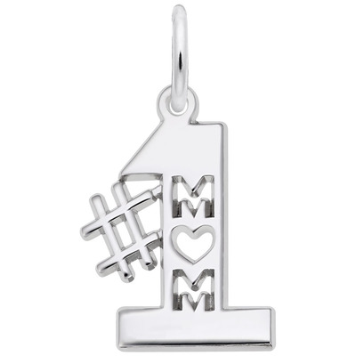 photo number one of Sterling silver #1 Mom charm item 001-710-03125