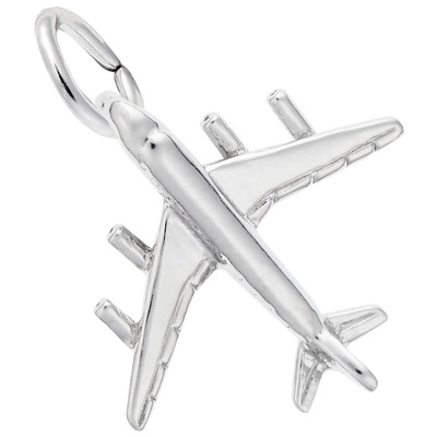 photo number one of Sterling silver airplane charm item 001-710-03238