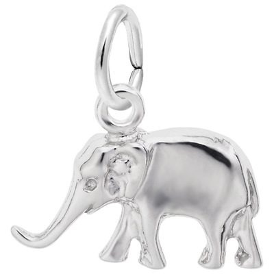 photo number one of Sterling Silver elephant charm item 001-710-03256