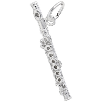 photo number one of Sterling silver Flute Charm item 001-710-03319