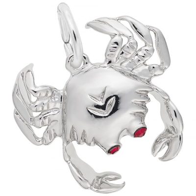 photo number one of Sterling silver crab charm item 001-710-03417