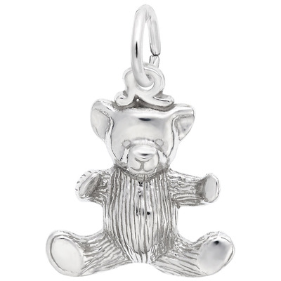 photo number one of Sterling silver teddy bear charm item 001-710-03432
