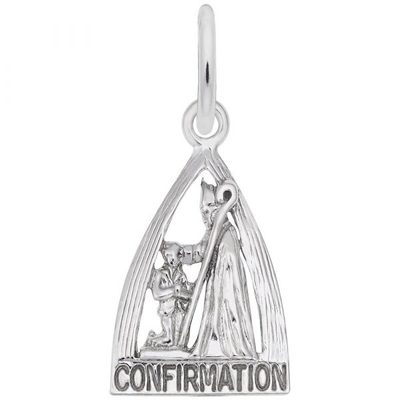 photo number one of Sterling silver Confirmation charm item 001-710-03467