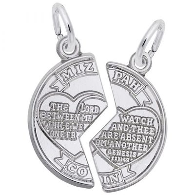 photo number one of Sterling silver Mizpah charm item 001-710-03468