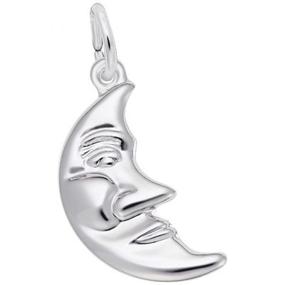 photo number one of Sterling silver half-moon charm item 001-710-03476