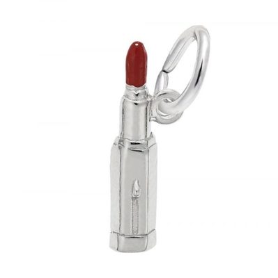 photo number one of Sterling silver Lipstick charm item 001-710-03478
