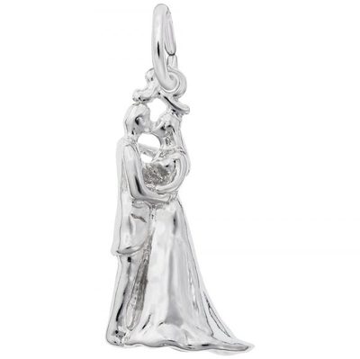 photo number one of Sterling silver bride and groom charm item 001-710-03484