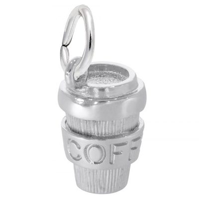 photo number one of Sterling silver Coffee Cup charm item 001-710-03504