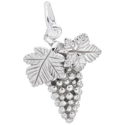 photo number one of Sterling silver Grapes charm item 001-710-03509