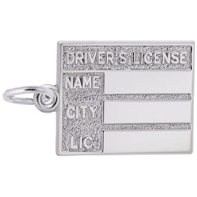 photo number one of Sterling silver Drivers License charm item 001-710-03510