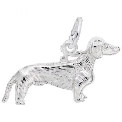 photo number one of Sterling silver dachshund charm item 001-710-03570