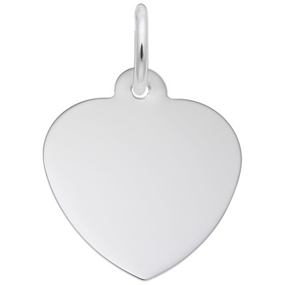 photo number one of Sterling silver heart disc charm item 001-710-03571