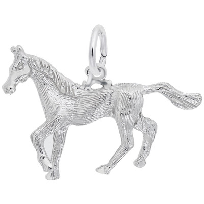 photo number one of Sterling silver horse charm item 001-710-03586