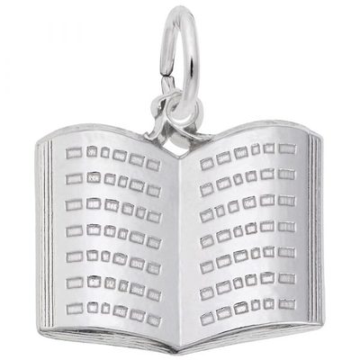 photo number one of Sterling silver open book charm item 001-710-03651