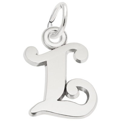 photo number one of Sterling silver ''L'' charm item 001-710-03688