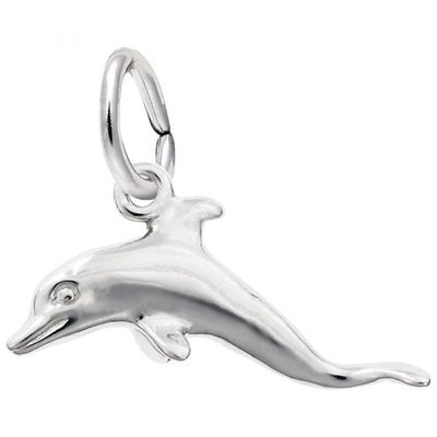 photo number one of Sterling silver dolphin charm item 001-710-03714