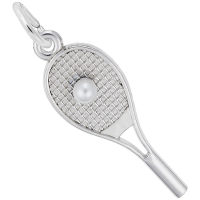 photo number one of Sterling silver tennis racket charm item 001-710-03765