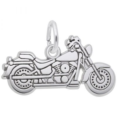 photo number one of Sterling silver motorcycle charm item 001-710-03772