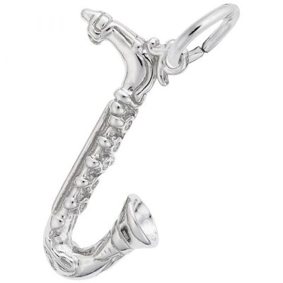 photo number one of Sterling silver saxophone charm item 001-710-03792