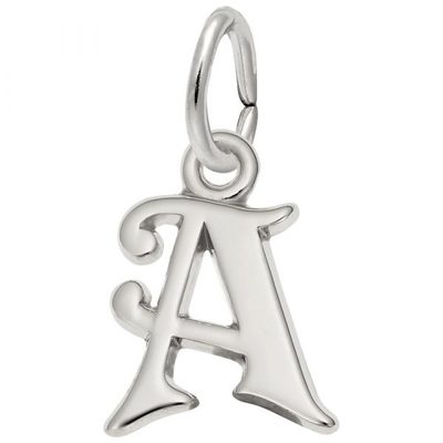 photo number one of Sterling silver A Charm item 001-710-03796