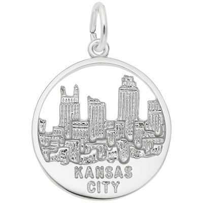 photo number one of Sterling silver Kansas City charm item 001-710-03826