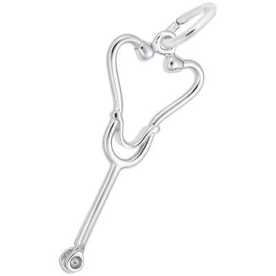 photo number one of Sterling silver Stethoscope charm item 001-710-03838