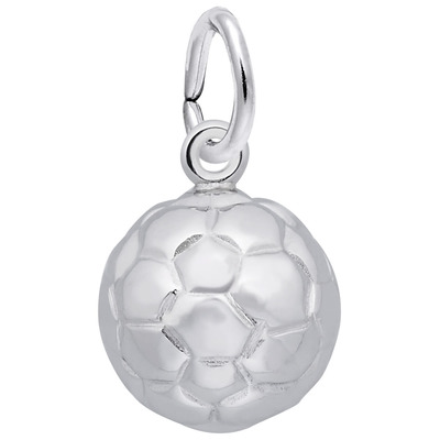 photo number one of Sterling silver Soccer Ball charm item 001-710-03844
