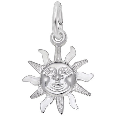 photo number one of Sterling silver Sunburst charm item 001-710-03845