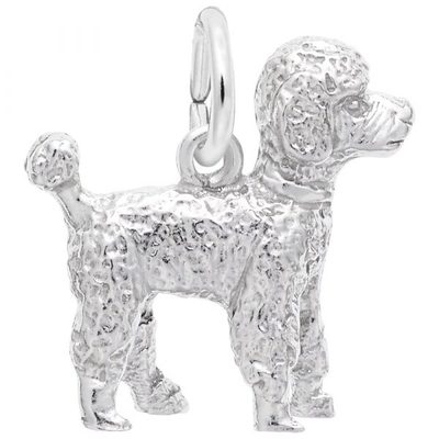 photo number one of Sterling silver poodle charm item 001-710-03854