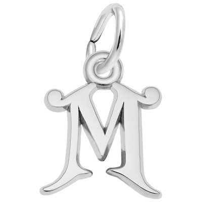 photo number one of Sterling silver M charm item 001-710-03861