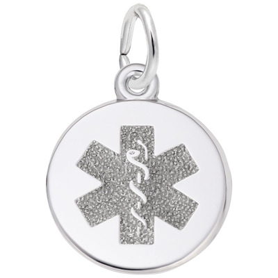 photo number one of Sterling silver medical symbol charm item 001-710-03876